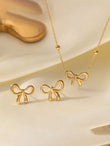 Little Bow (Earrings & Necklace Combo)