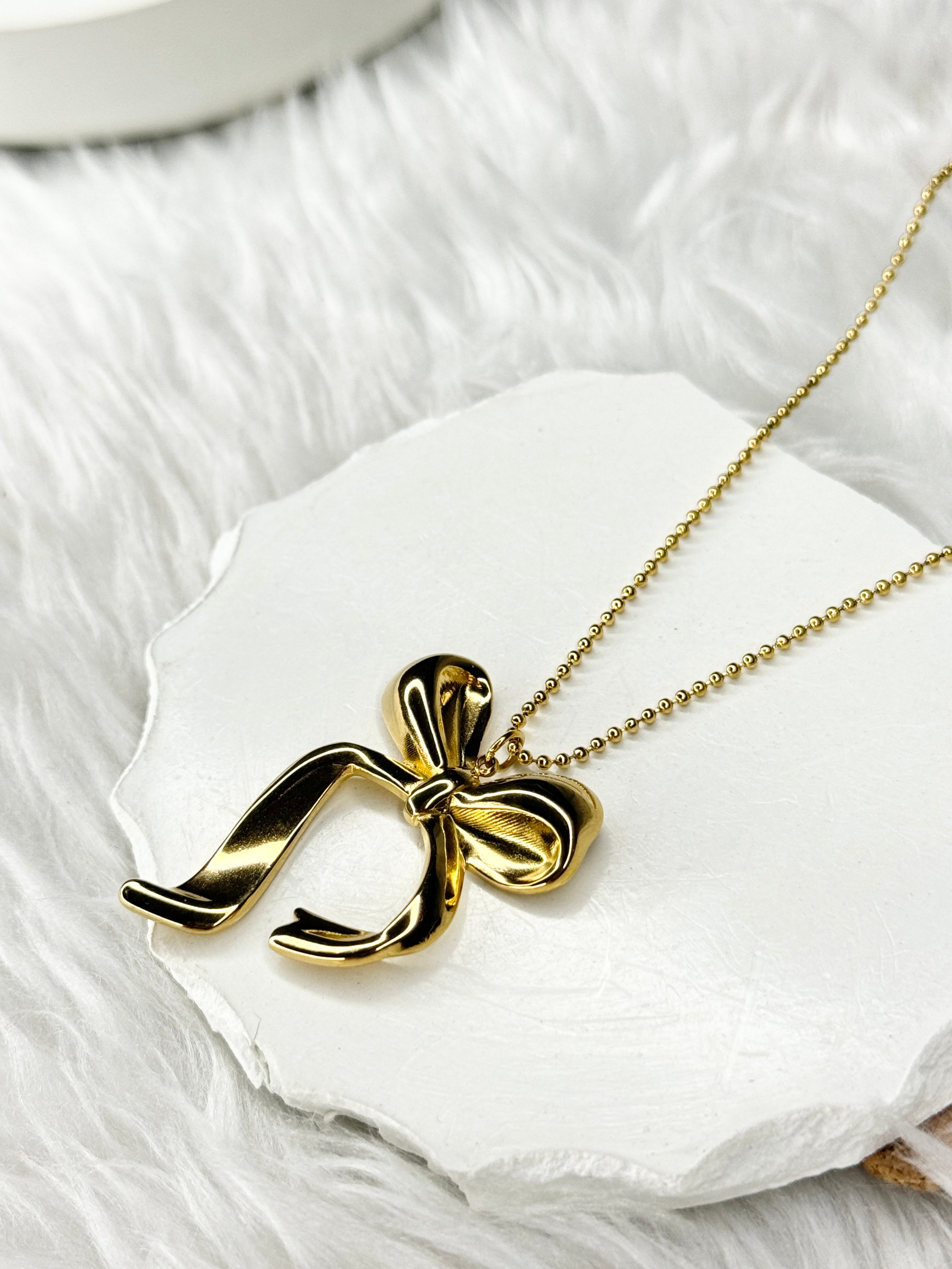 Retro Bowknot Necklace | Bow chain