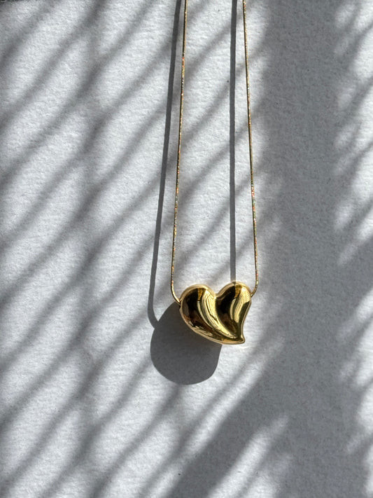 Puffed Heart Necklace