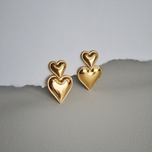 Puffed Heart Earrings