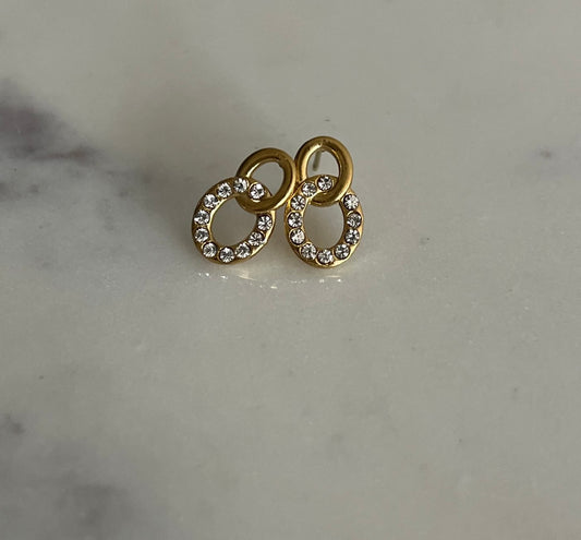 Intertwined Rhinestone Studs