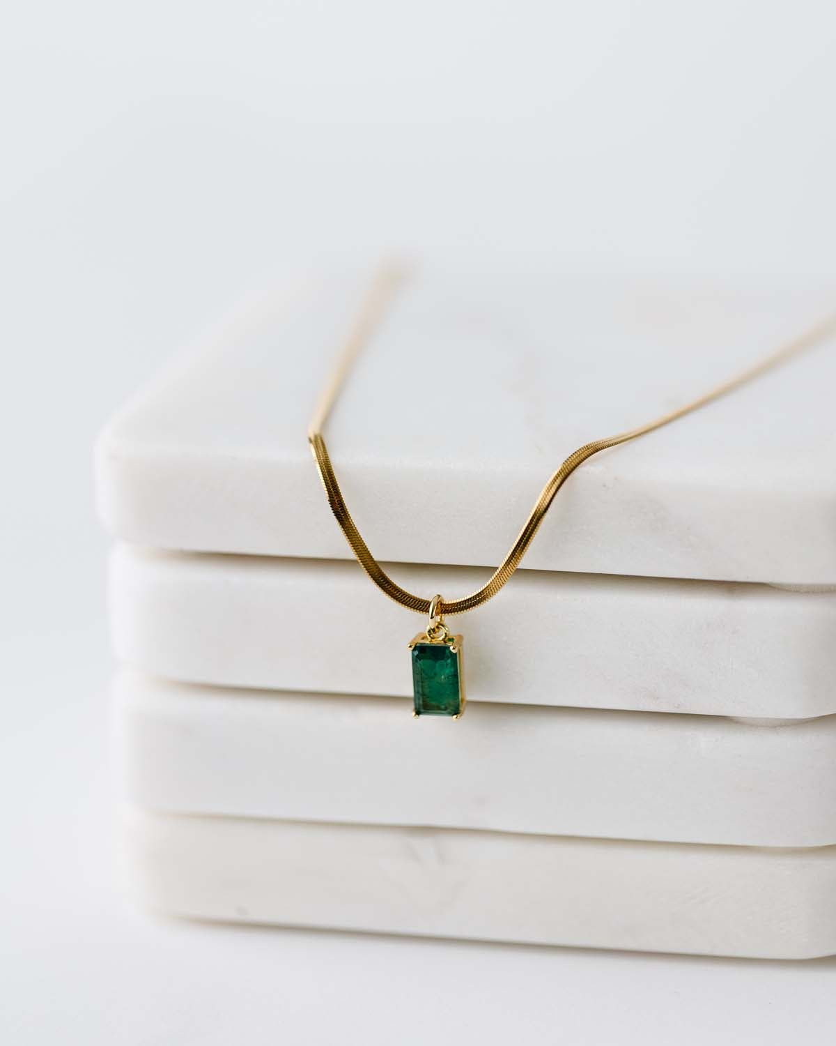 Baguette Pendant Necklace