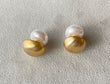 Dome Pearl Back Earring