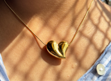 Puffed Heart Necklace