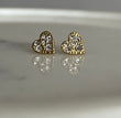 Pave Heart Rhinestone Studs